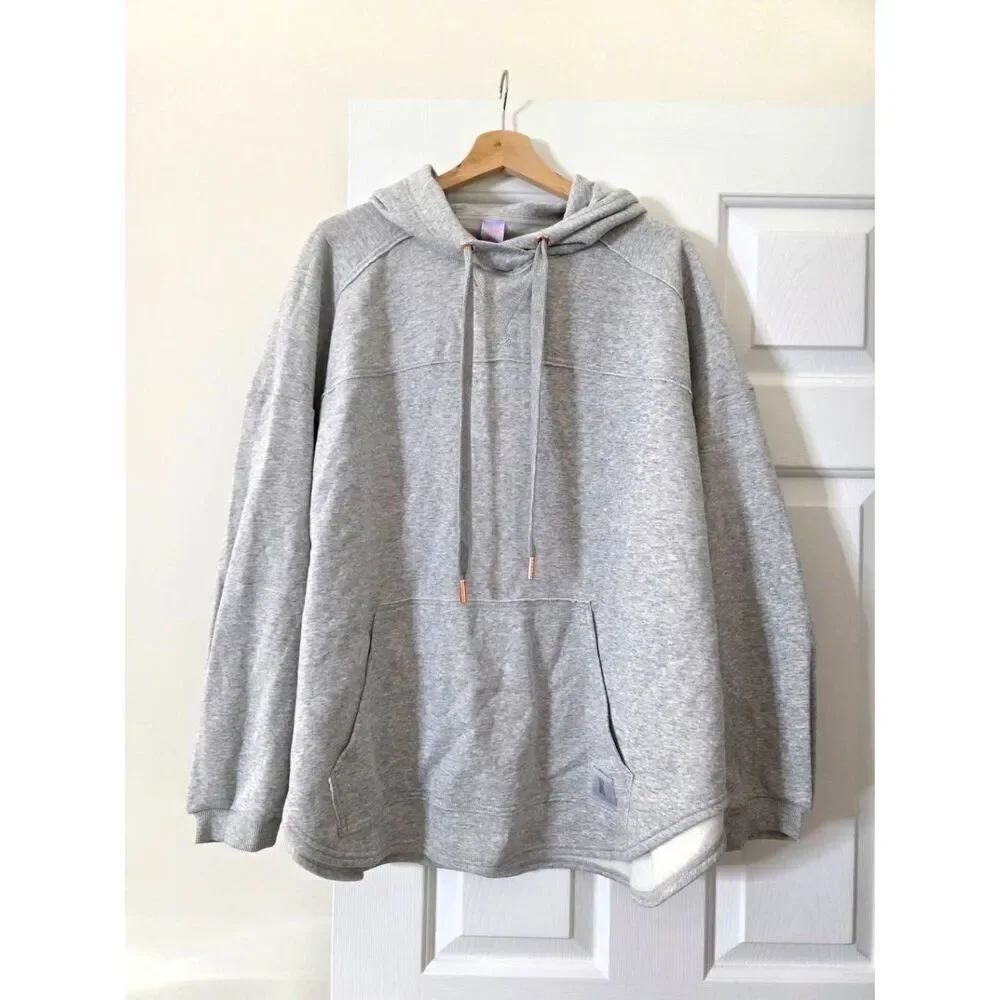 Savage X Fenty Platinum Gray Oversized Hoodie Rihanna Sz S NWT
